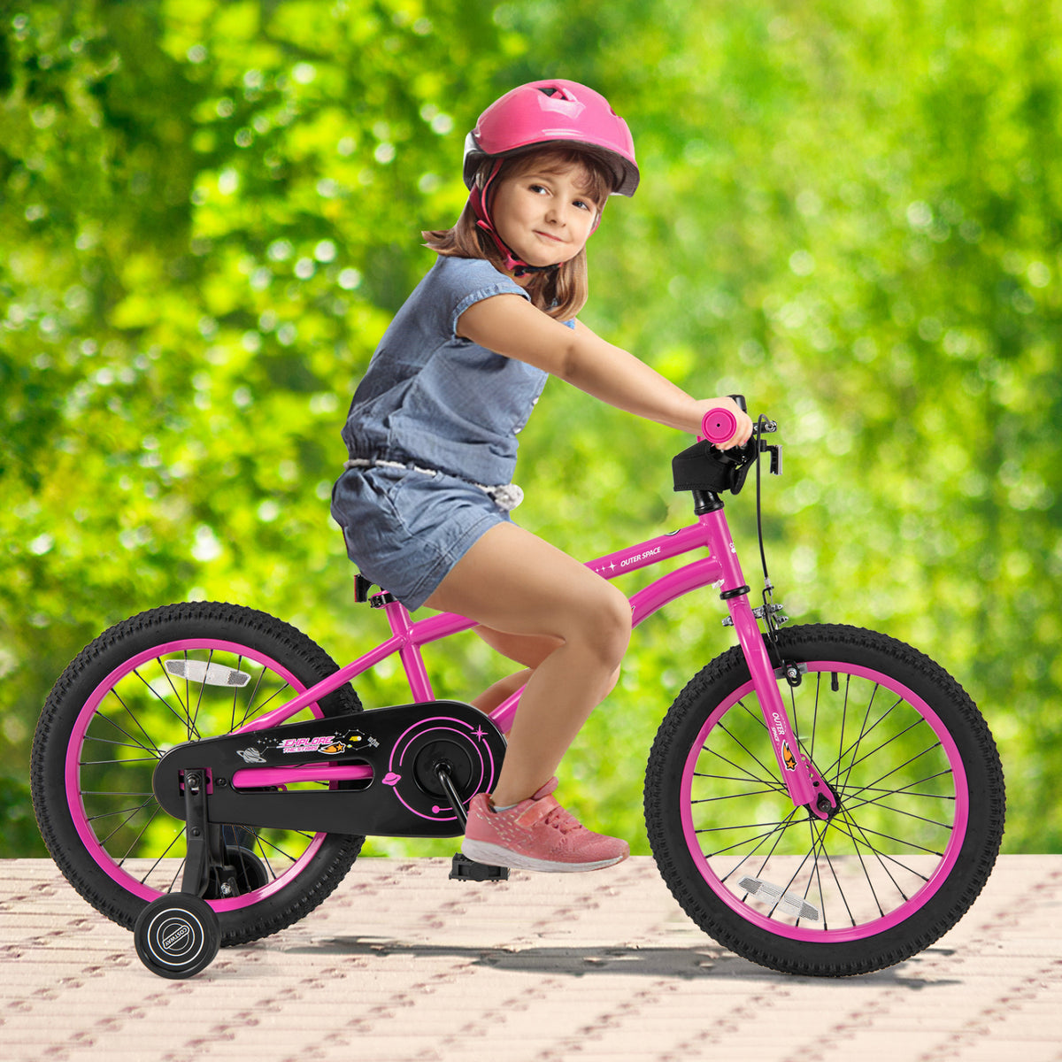 Kids Bike for 4-7 Years Old Adjustable with Removable Training Wheels