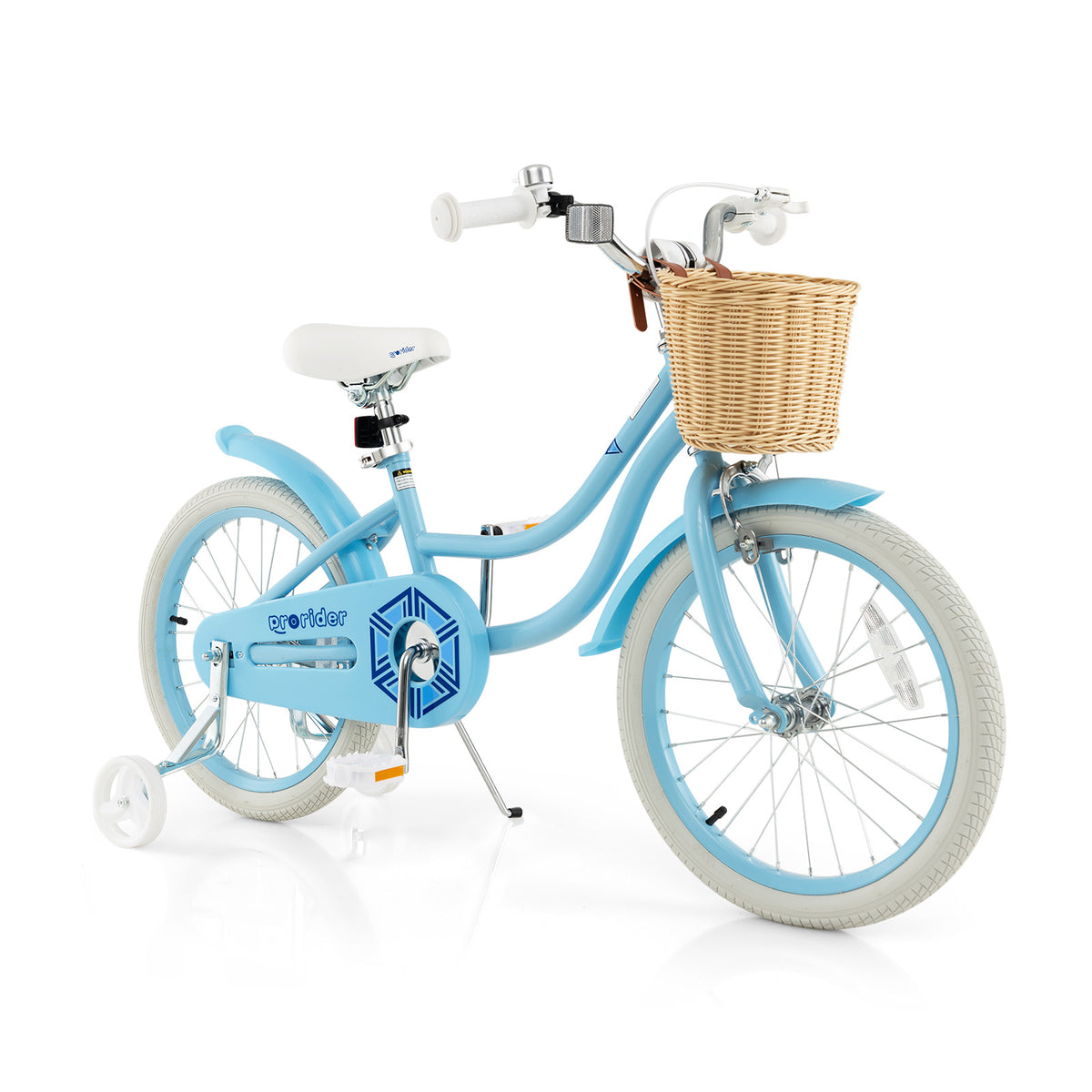 Vélo pour enfants avec roues stabilisatrices, guidon et selle réglables