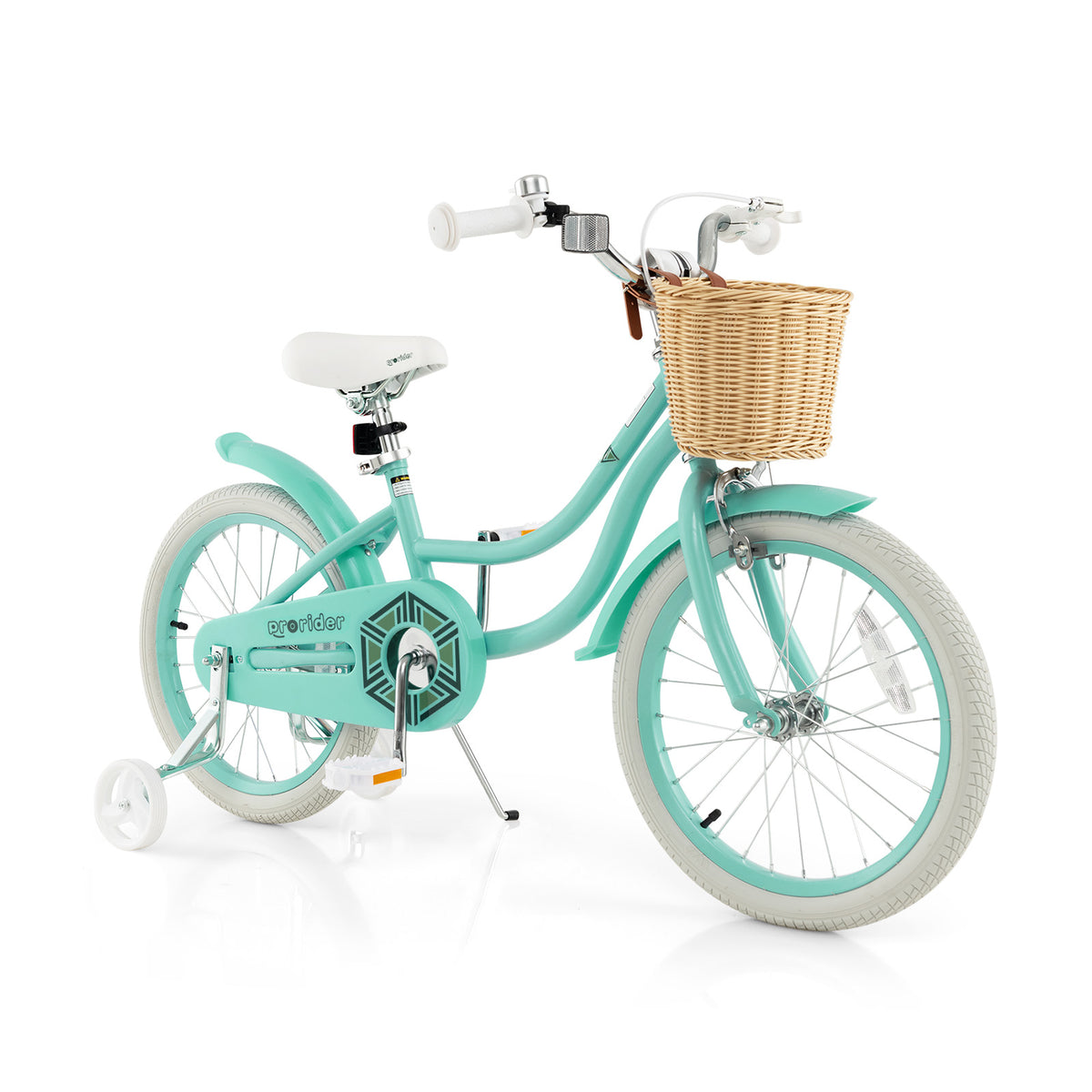 Vélo pour enfants avec roues stabilisatrices, guidon et selle réglables