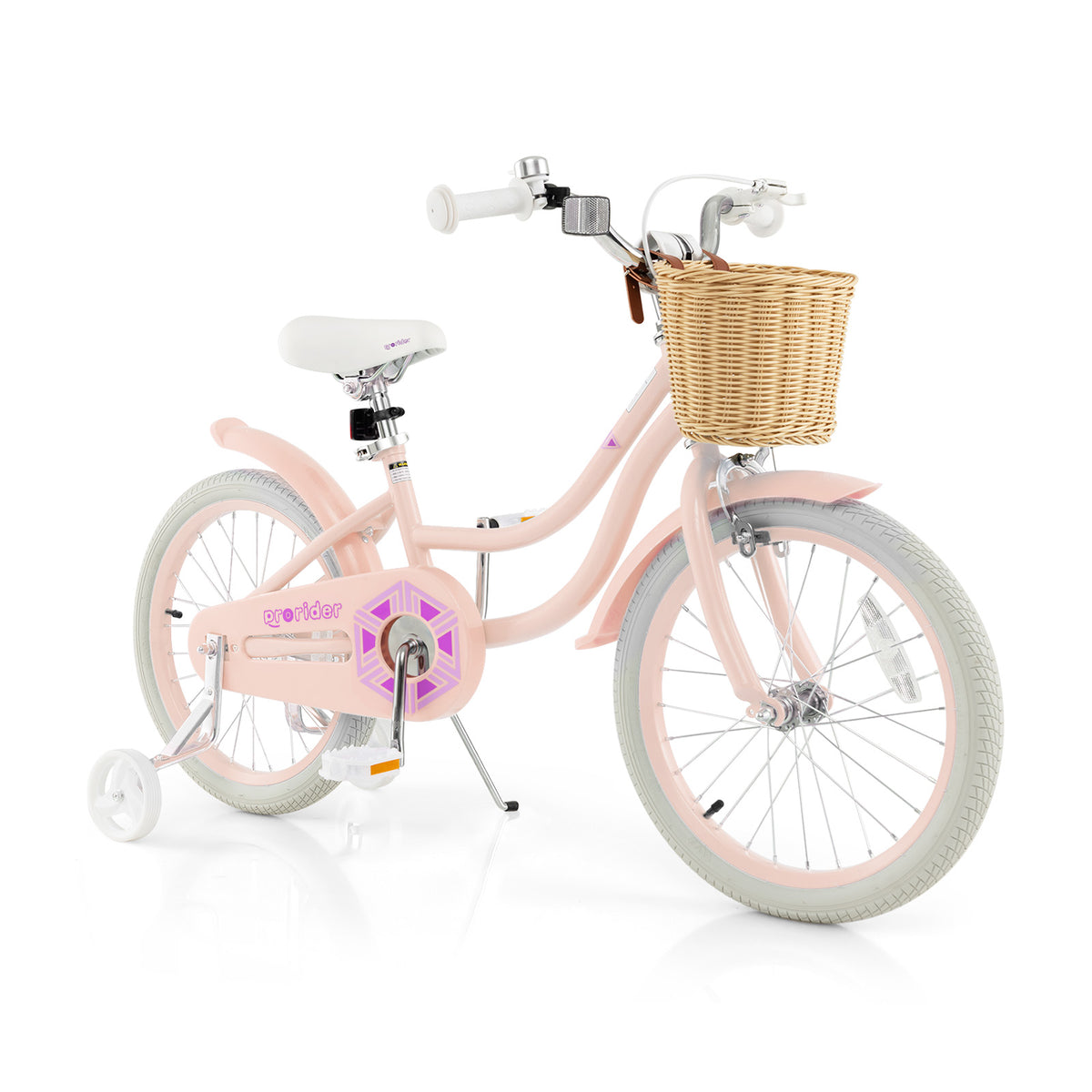 Kids Bike with Training Wheels and Adjustable Handlebar Seat