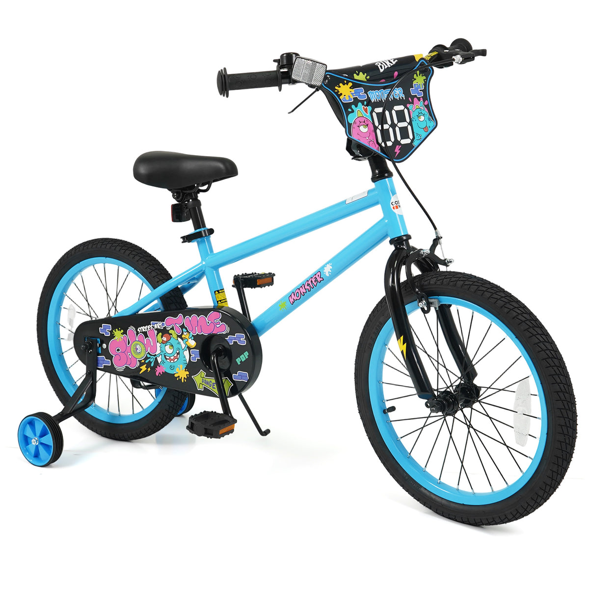 Kids Bike with Training Wheels for Ages 3-5 Years Old - Street Art Time