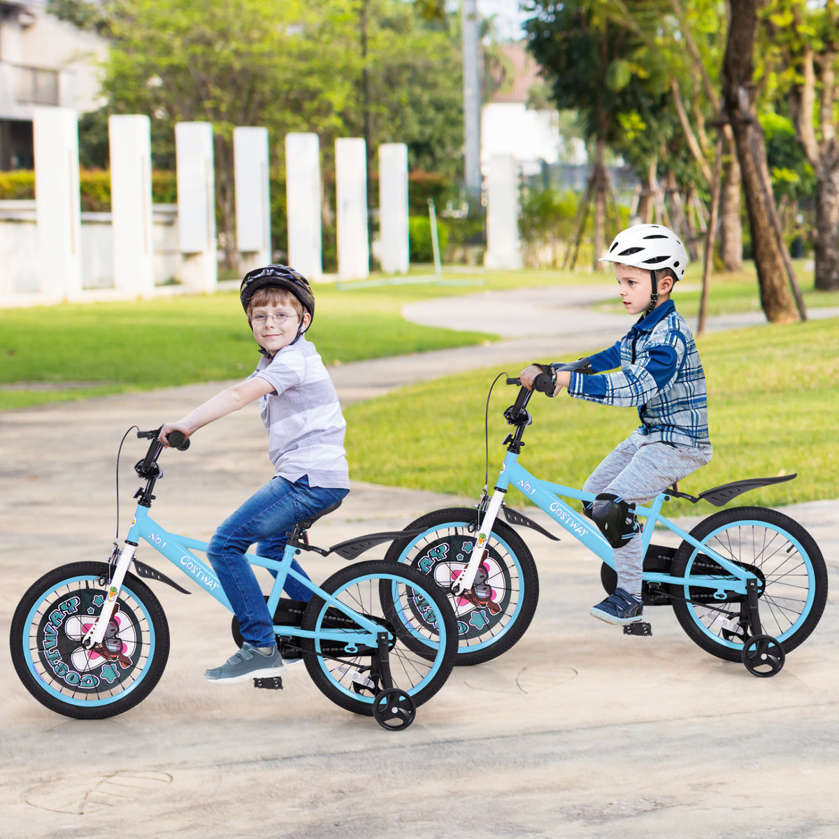Kids Bike with Adjustable Handlebar and Saddle for 4-8 Years Old