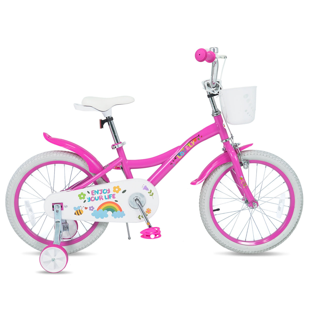 Girls Bike for 3-4 Years Old with Basket - Spring Party