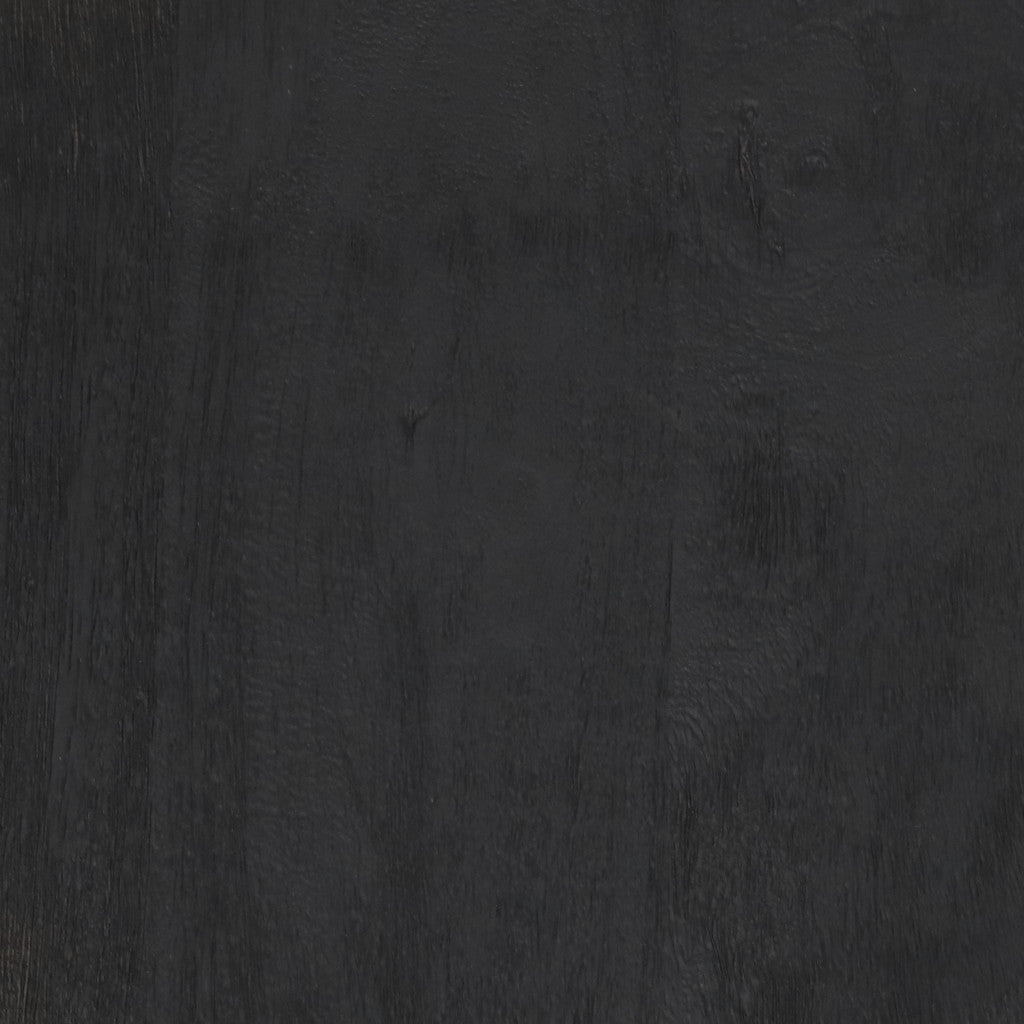 19" Black Solid Wood Backless Bar Chair-Bar Chairs-DECOROLALA