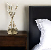 19" Brass Metal Six Light Novelty Table Lamp-Table Lamps-DECOROLALA