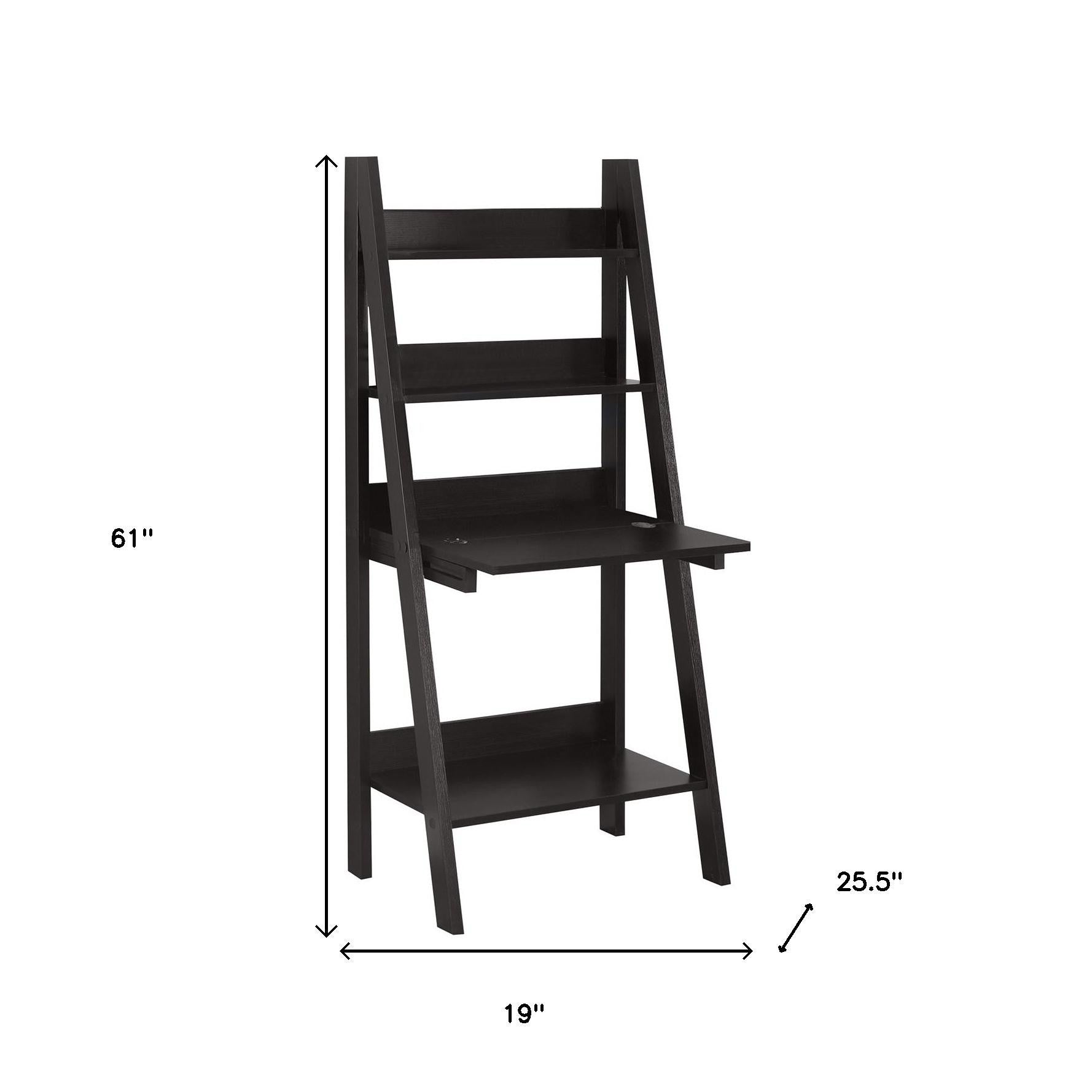 19" Espresso Ladder Desk-Desks-DECOROLALA