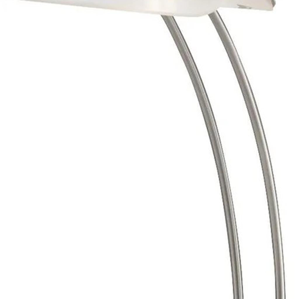 19" Silver Metal Bankers Lamp-Table Lamps-DECOROLALA