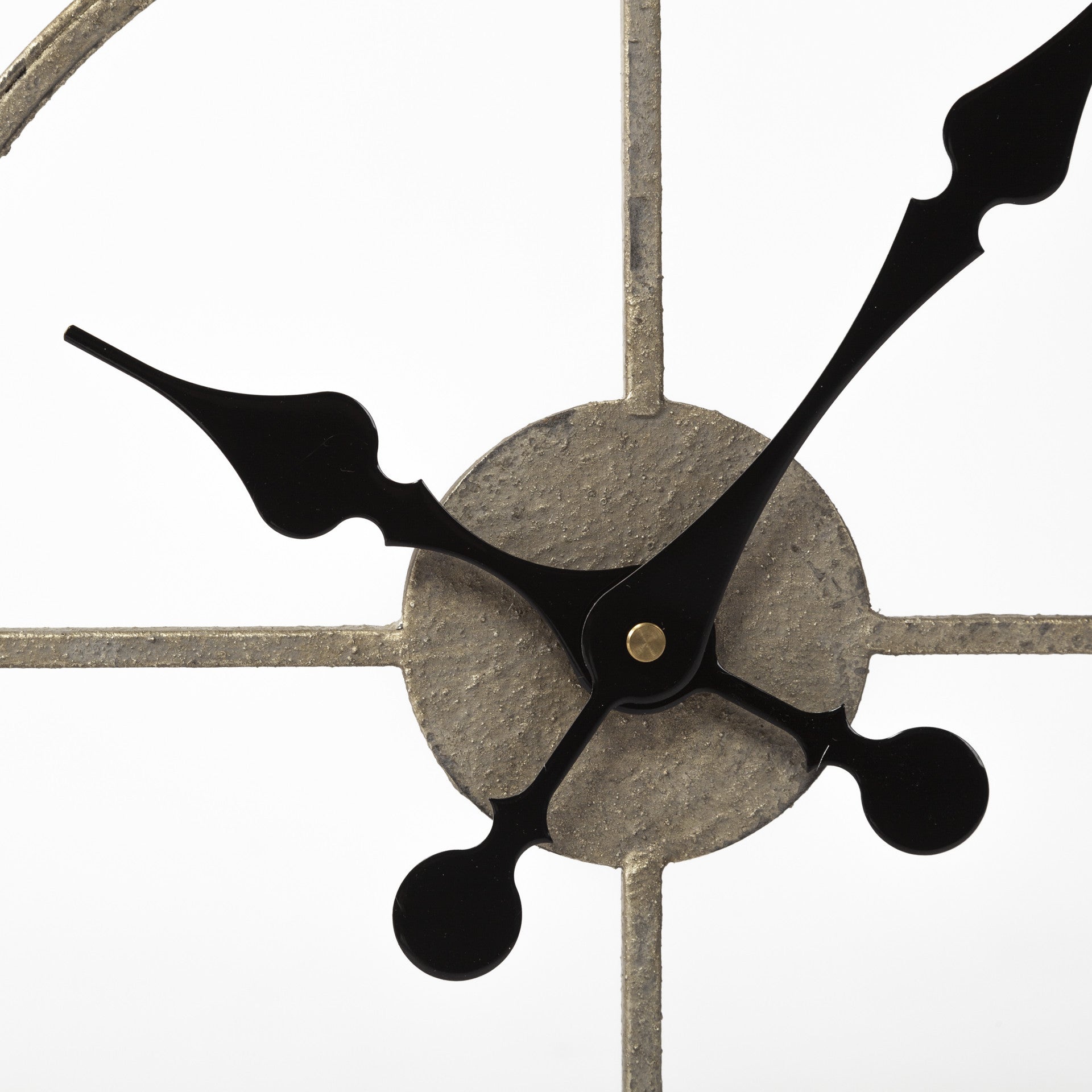 19" Whitewash Brown Round Modern Farm Wall Clock-Wall Clocks-DECOROLALA