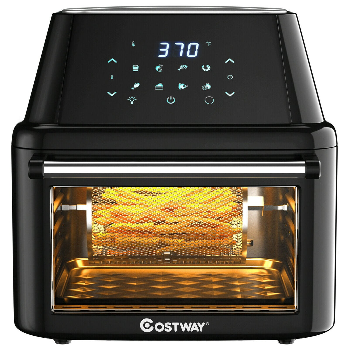 19 qt Multi-functional Air Fryer Oven 1800 W Dehydrator Rotisserie-Black-Toaster Ovens-DECOROLALA
