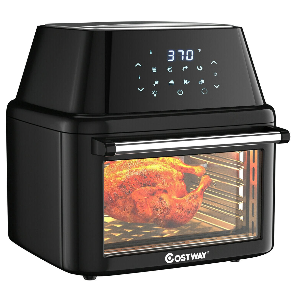 19 qt Multi-functional Air Fryer Oven 1800 W Dehydrator Rotisserie-Black-Toaster Ovens-DECOROLALA