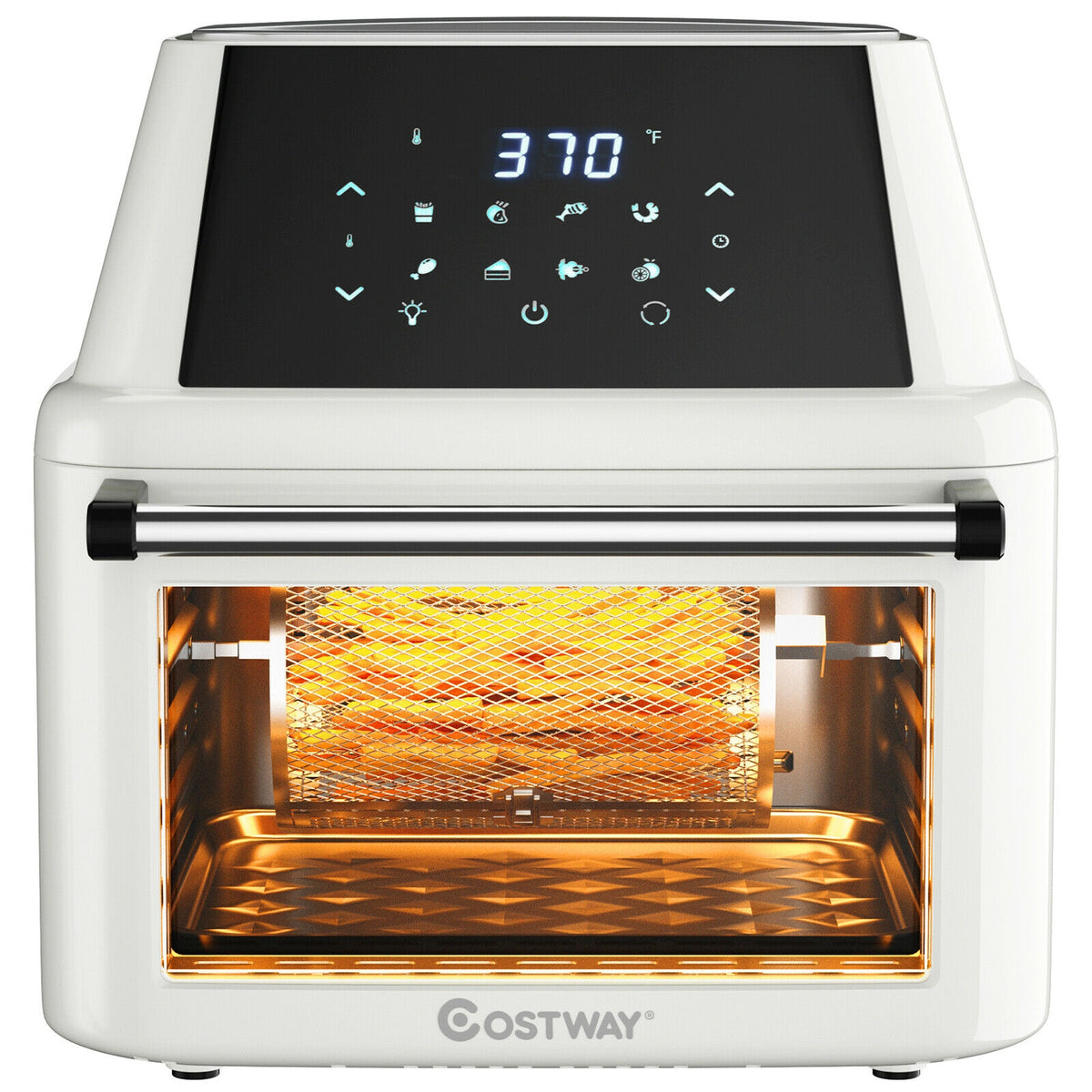 19 qt Multi-functional Air Fryer Oven 1800 W Dehydrator Rotisserie-White-Toaster Ovens-DECOROLALA