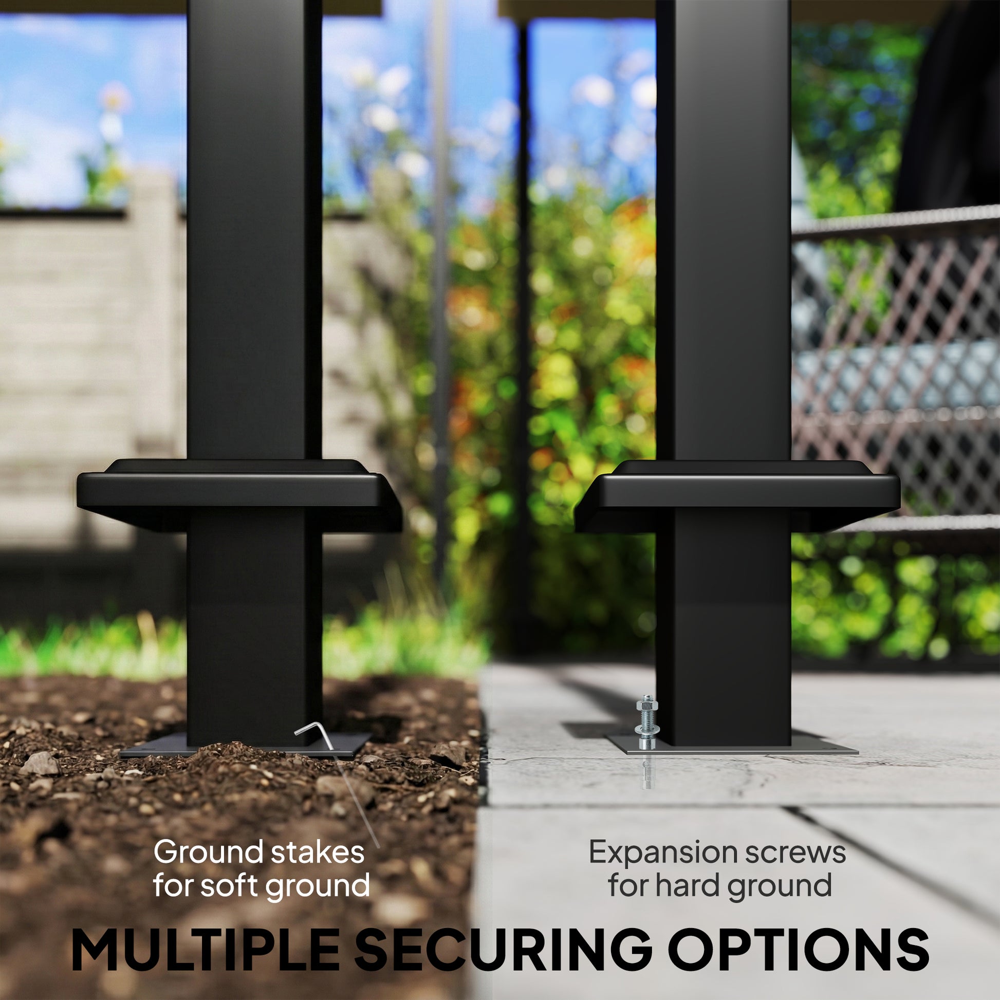 19' x 10' Pergola with Retractable UV50+ Canopy - Dark Grey-DECOROLALA