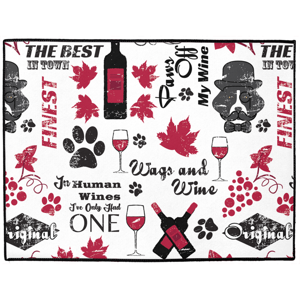Wags & Wine Dog Mat-0
