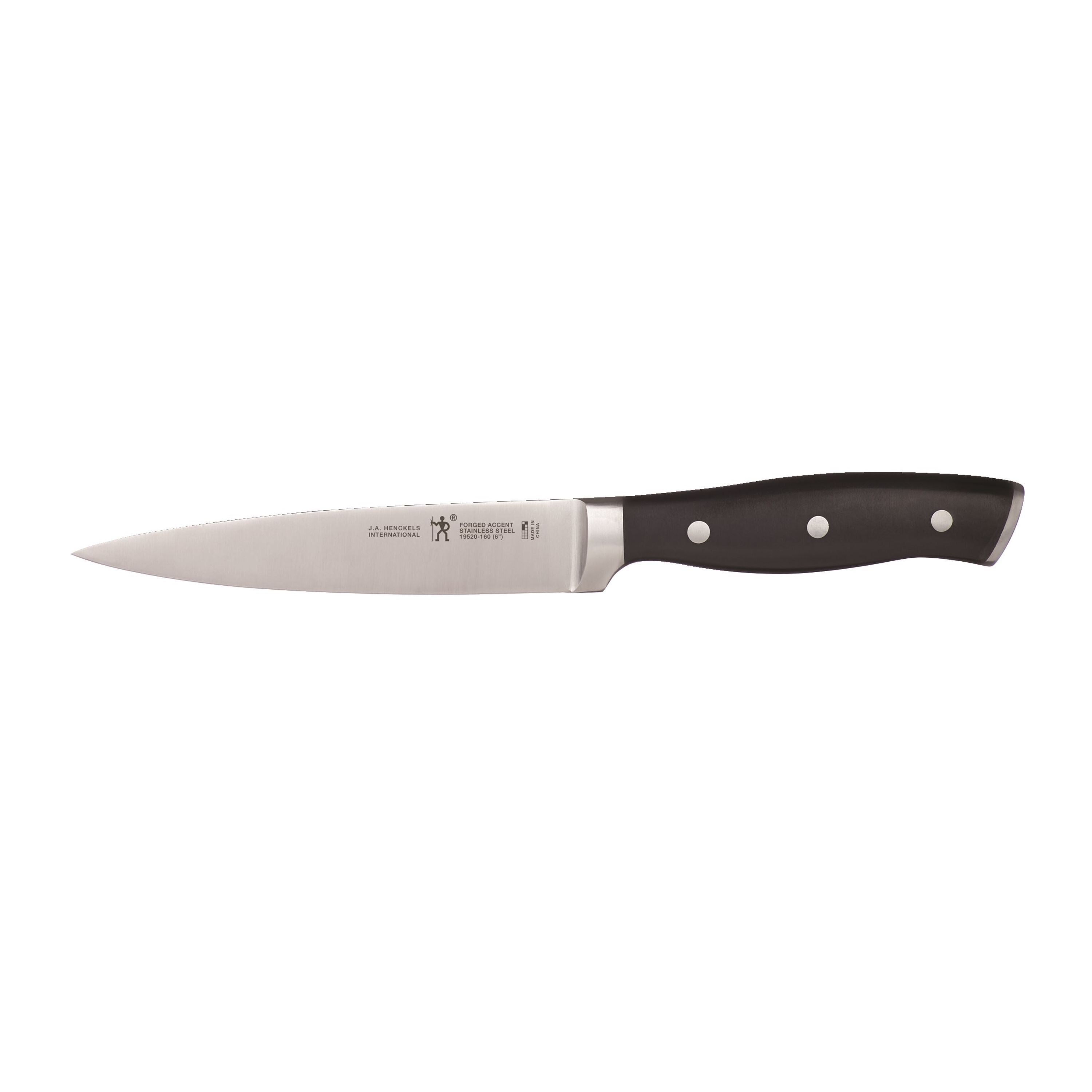 HENCKELS Forged Accent 6.5 inch Utility Knife, Black-n/a-DECOROLALA