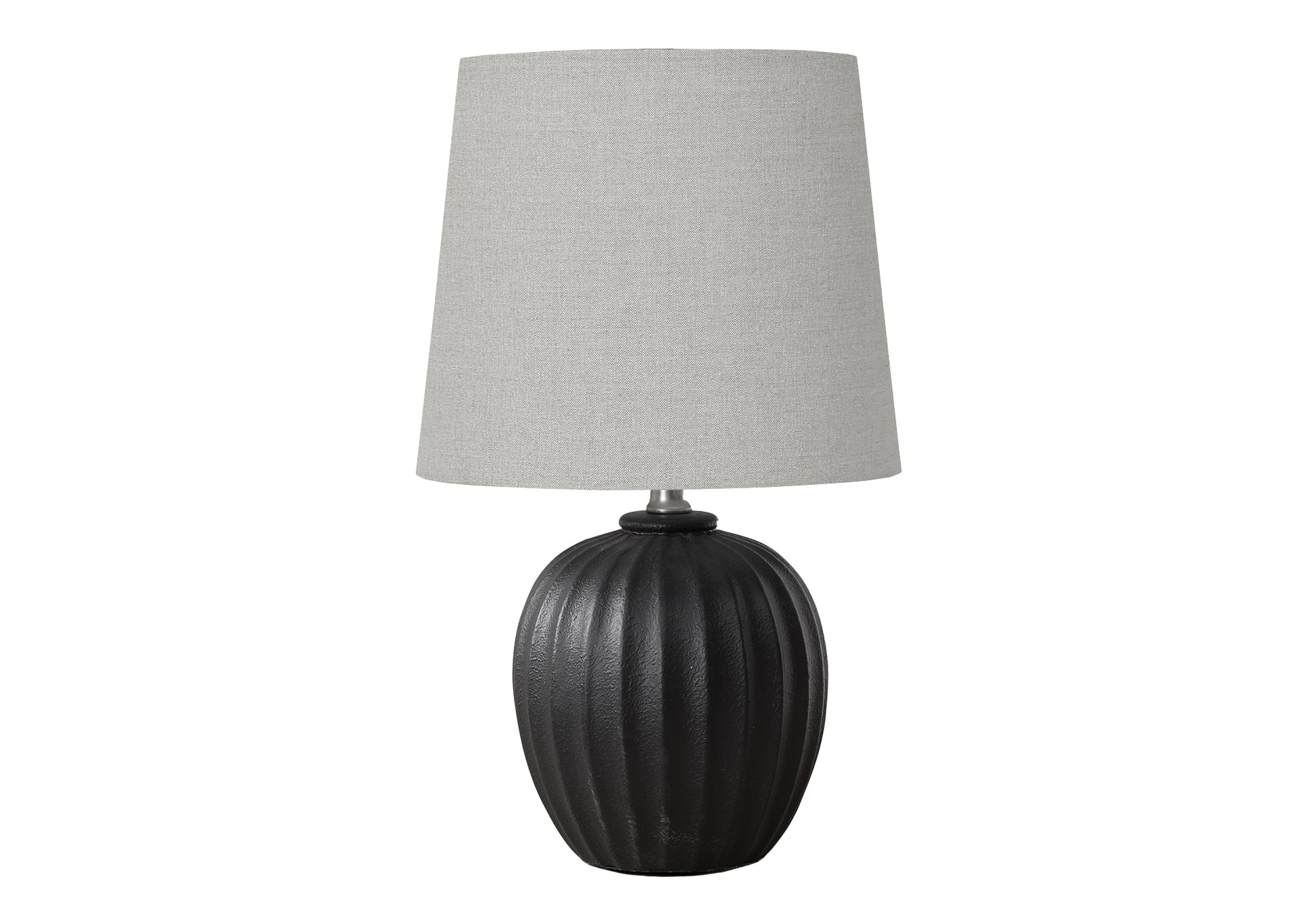 19"H Table Lamp Beige Resin Fluted Base-Lighting-DECOROLALA