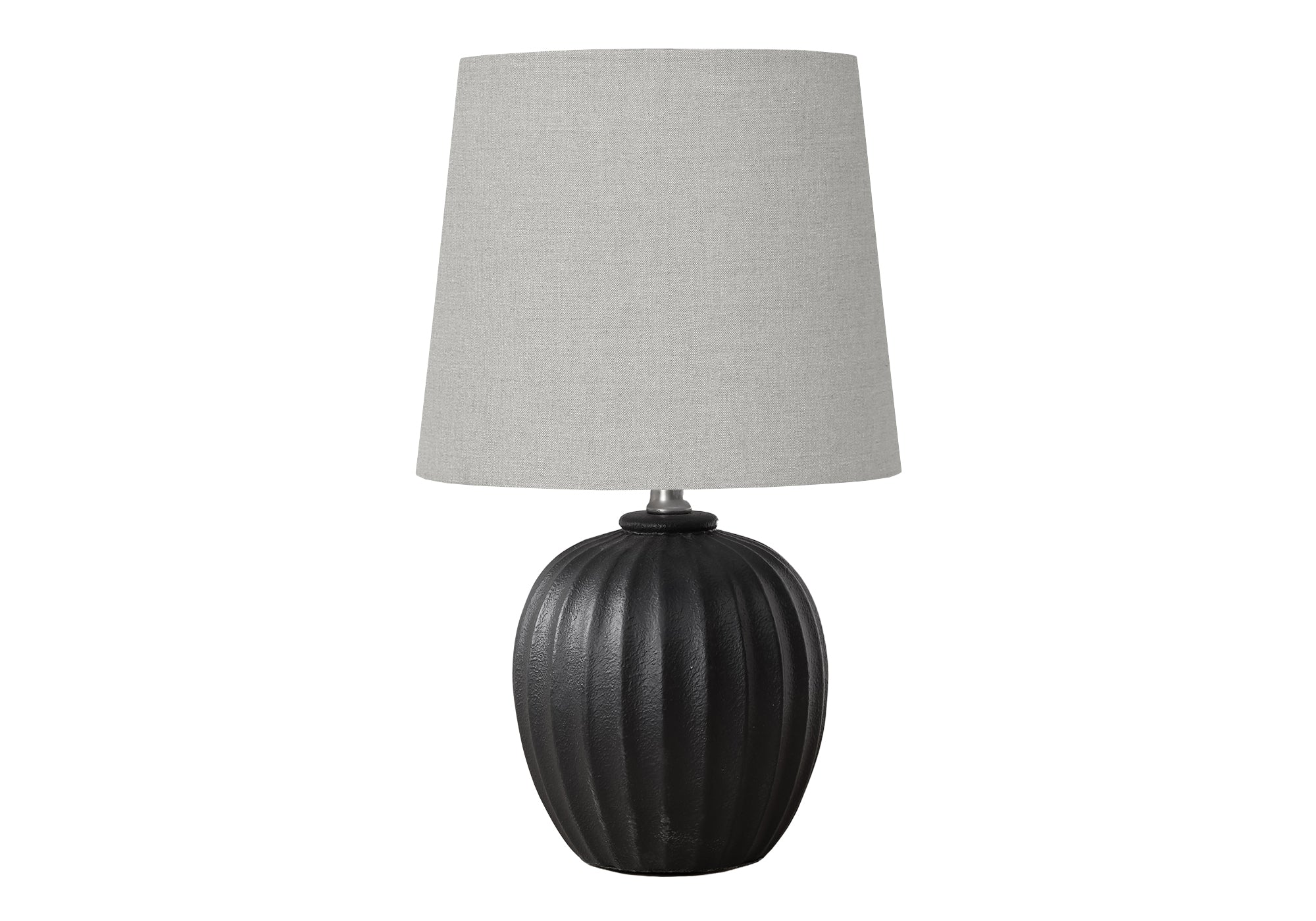 19"H Table Lamp Beige Resin Fluted Base-Lighting-DECOROLALA