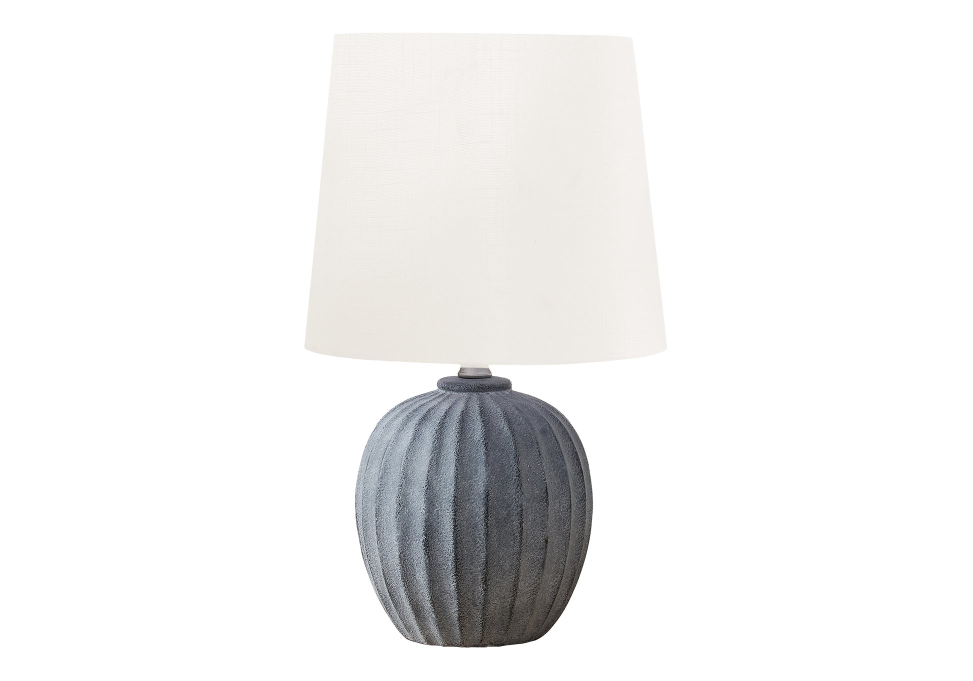 19"H Table Lamp Beige Resin Fluted Base-Lighting-DECOROLALA