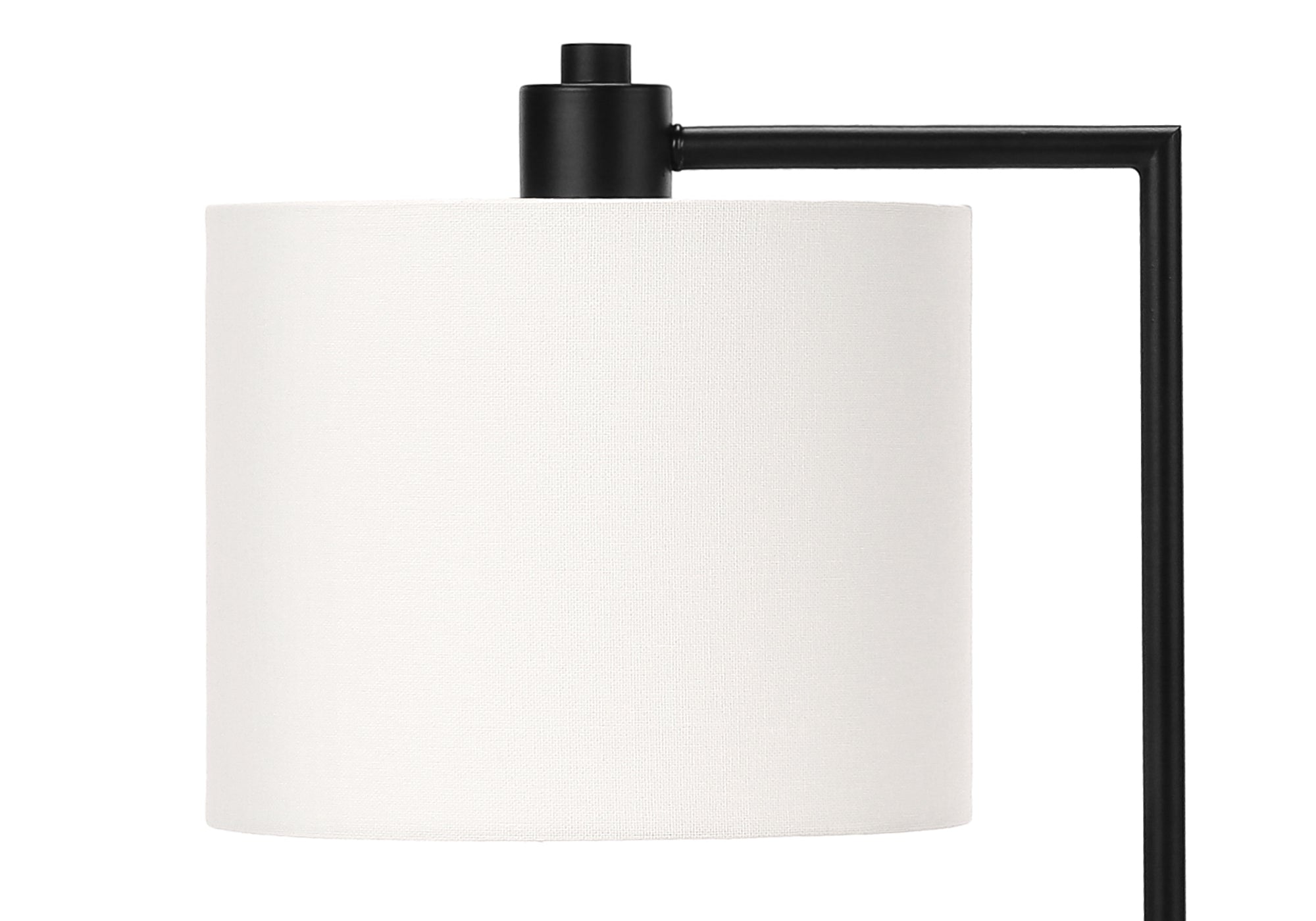 19"H Table Lamp with USB Port, Black Metal/Ivory Shade-Lighting-DECOROLALA