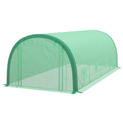 19.5' x 10' x 6.5' Tunnel Greenhouse - Green PE Mesh-DECOROLALA