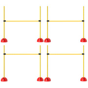 Dog Agility Training Equipment, 4 PCS Obstacle Course with Height Adjustable Jump Hurdle and Bag, Yellow
