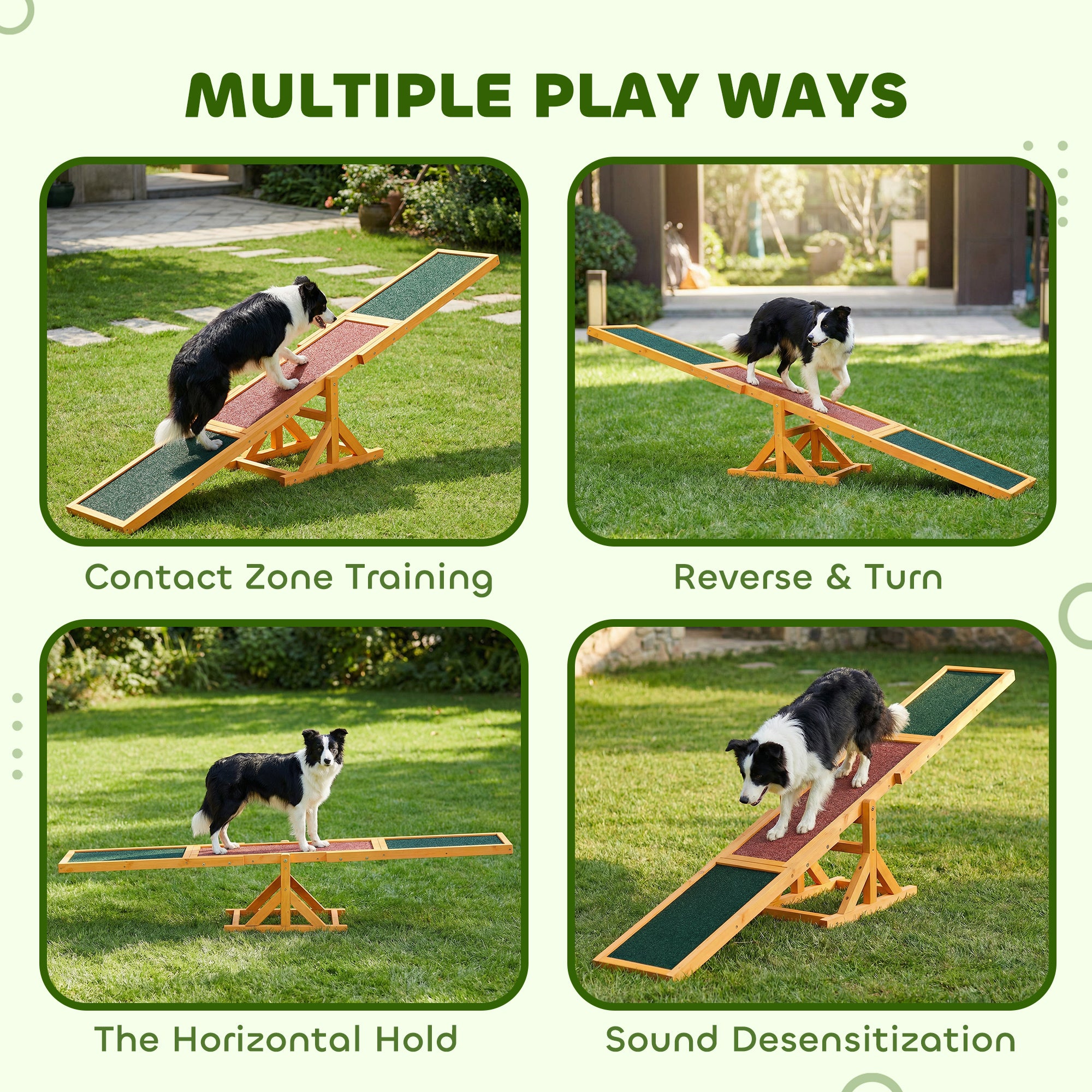 Bascule en bois pour animaux, équipement d’entraînement à l’agilité pour chiens, jeu de course, jouet résistant aux intempéries, fournitures pour animaux, naturel