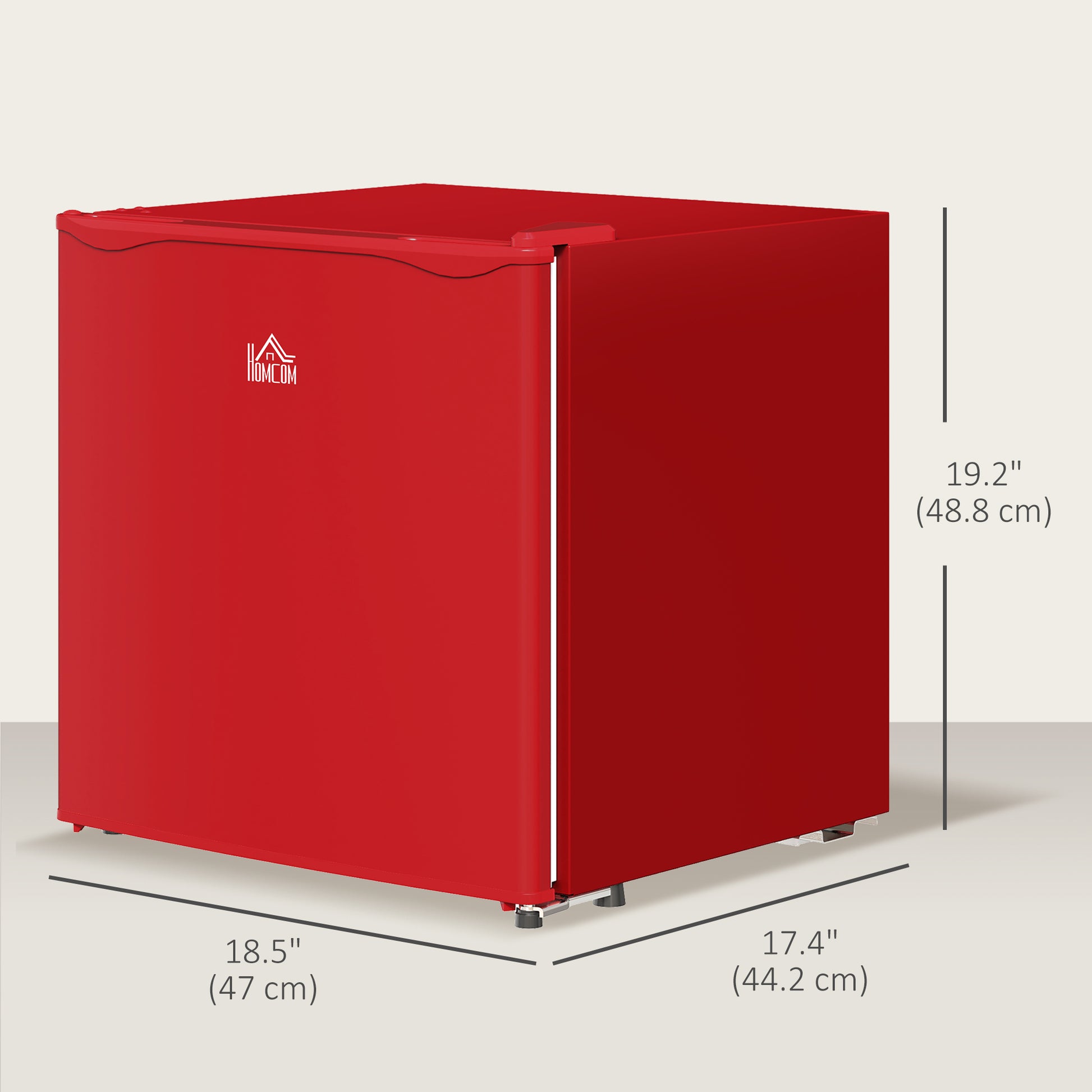 1.1 Cu. Ft. Mini Freezer Upright Red-DECOROLALA