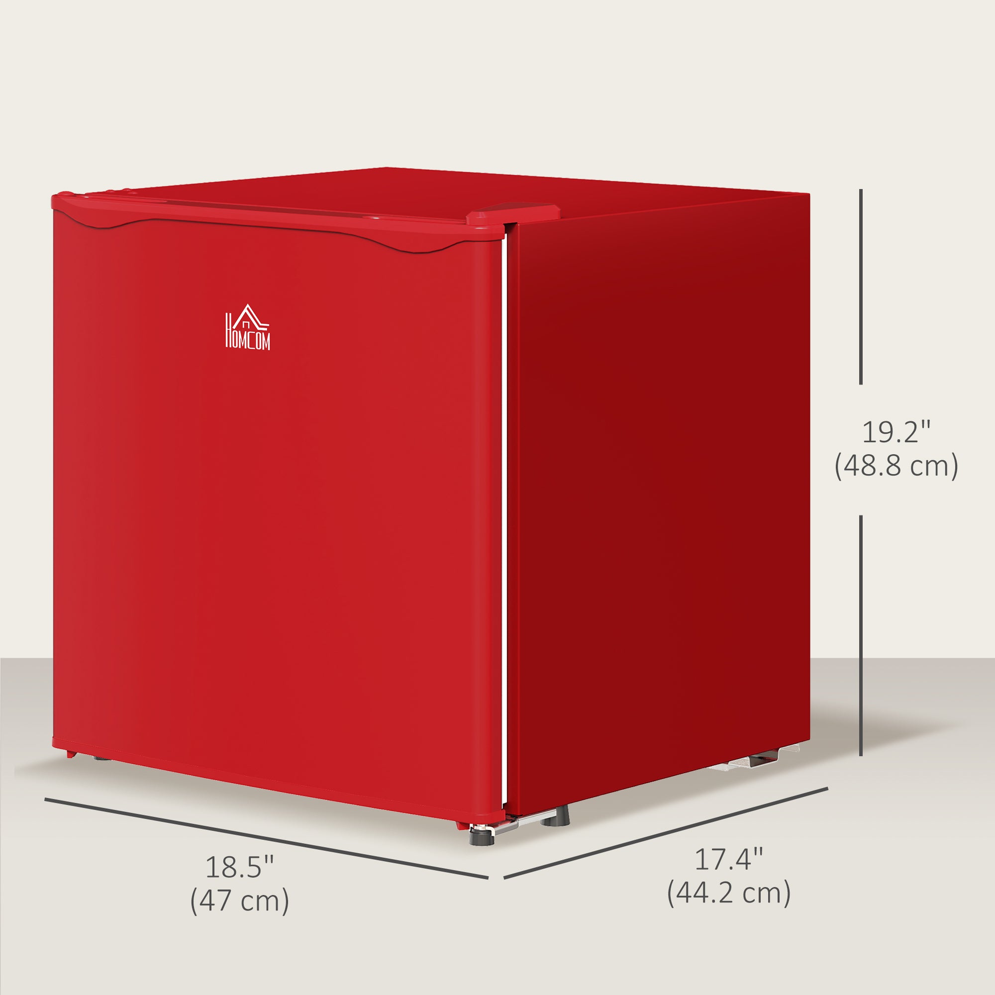 1.1 Cu. Ft. Mini Freezer Upright Red-DECOROLALA