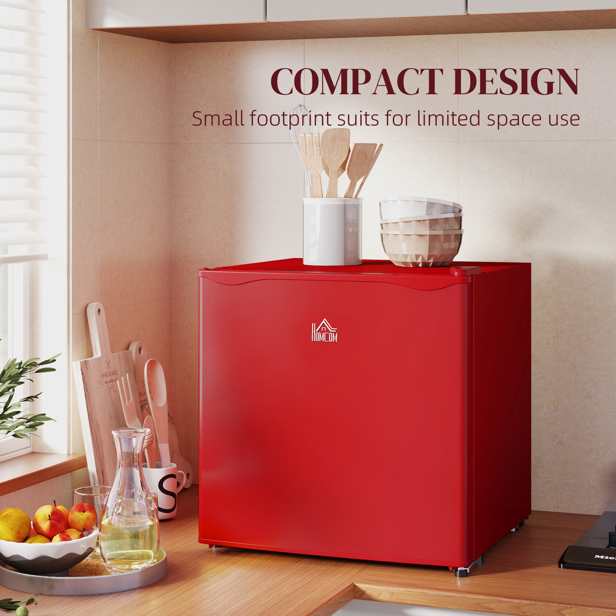 1.1 Cu. Ft. Mini Freezer Upright Red-DECOROLALA