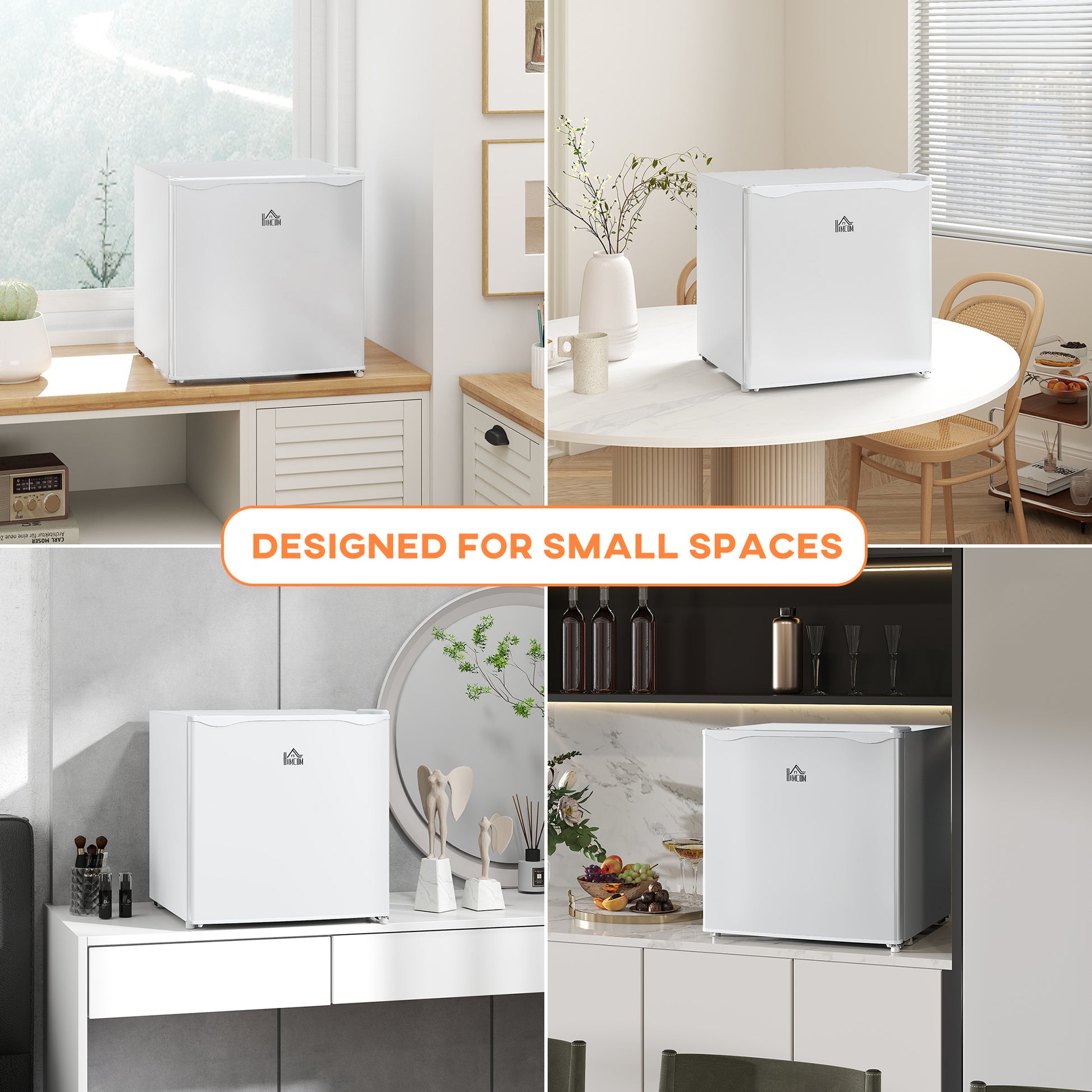 1.1 Cu. Ft. Mini Freezer - White Reversible Door-DECOROLALA