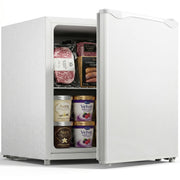 1.1 Cu. Ft. Mini Freezer - White Reversible Door-DECOROLALA