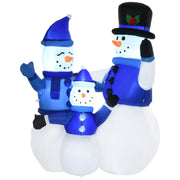1.2M Tall Large LED Lighted Christmas Inflatable Snowmen Family Outdoor Indoor Holiday Decorations-Home Furnishings > Holiday & Seasonal > Christmas Decorations > Christmas Inflatables-DECOROLALA