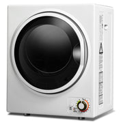 1.5 Cu .ft Clothes Dryer with with Stainless Steel Wall Mount-White-Dryers-DECOROLALA