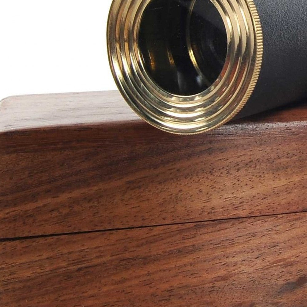 1.5" X 15" X 1.5" Handheld Telescope In Wood Box-Sculptures-DECOROLALA