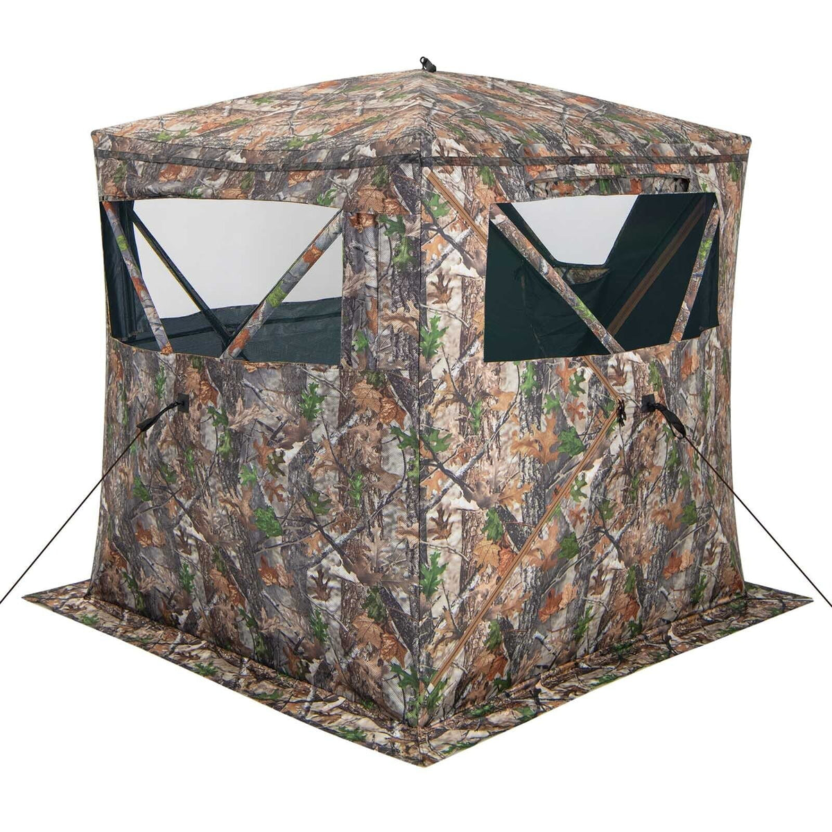 2-3 Person Hunting Blind Portable Pop Up Ground Tent with Carry Bag and Storage Pocket-Tents-DECOROLALA