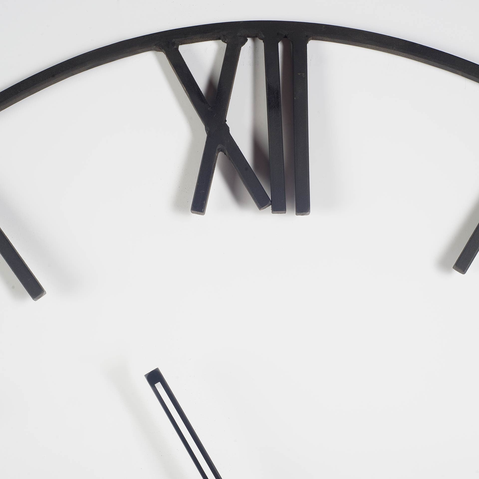 2" Circle Black Metal Skeleton Wall Clock-Wall Clocks-DECOROLALA