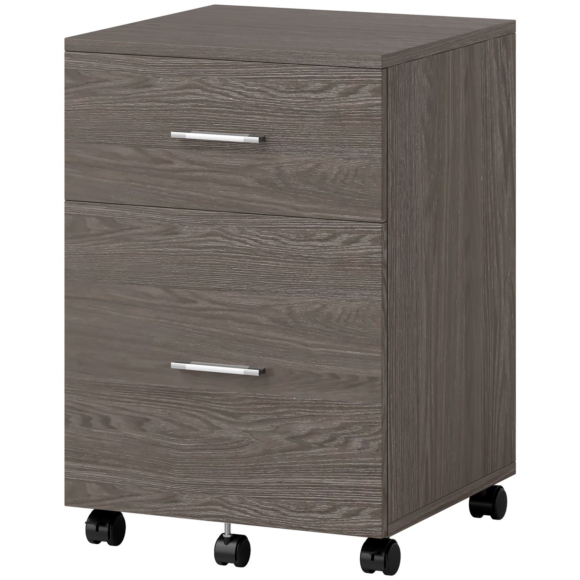 2-Drawer Mobile Filing Cabinet - Grey 23" H-Office Products > Office Furniture > Office Cabinets & Cupboards-DECOROLALA