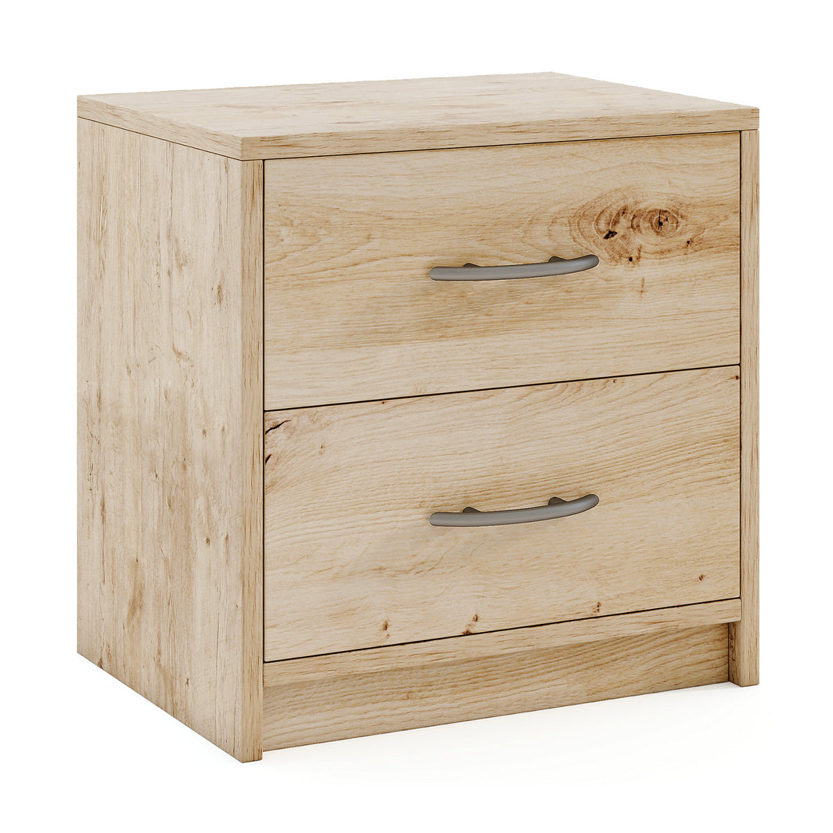 2 Drawer Nightstand with Storage for Living Room-Oak-Nightstands-DECOROLALA