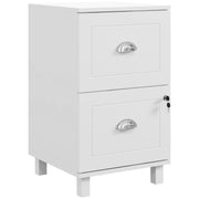 2-Drawer Small Filing Cabinet Lockable Home Office Storage Cabinet with Adjustable Hanging Bars for A4 Letter White-Office Products > Office Furniture > Office Cabinets & Cupboards-DECOROLALA