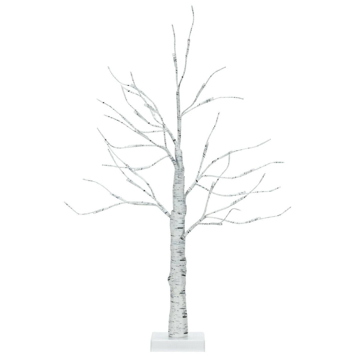 2 Feet Pre-lit White Twig Birch Tree Battery Powered for Christmas Holiday-Christmas Trees-DECOROLALA