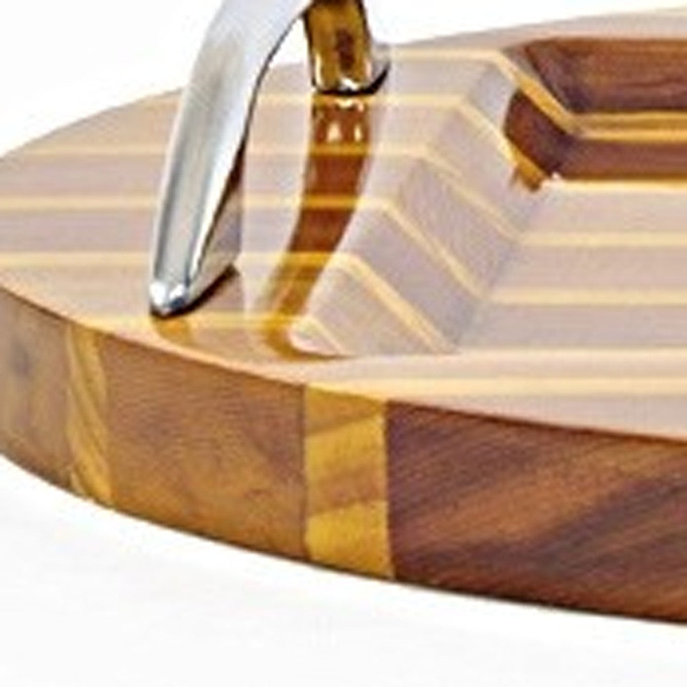 2" Natural Solid Wood Chris Craft Hand Painted Sculpture-Sculptures-DECOROLALA