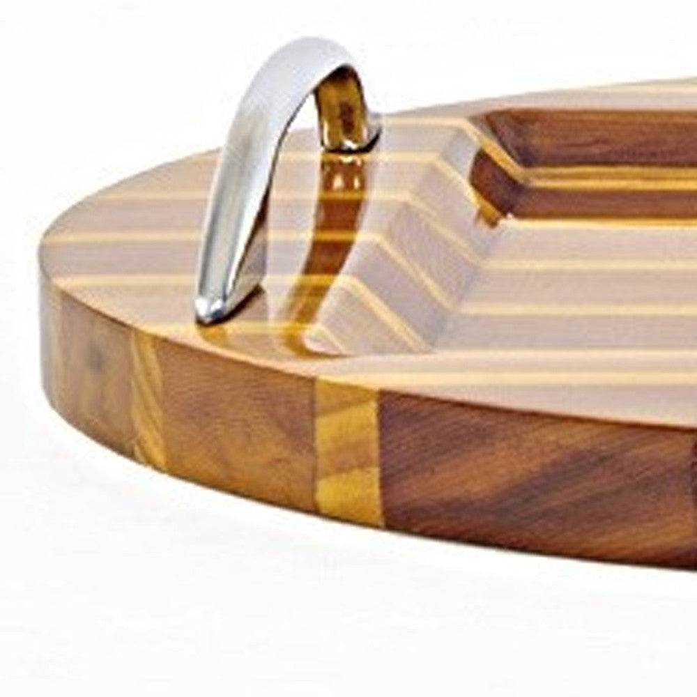 2" Natural Solid Wood Chris Craft Hand Painted Sculpture-Sculptures-DECOROLALA