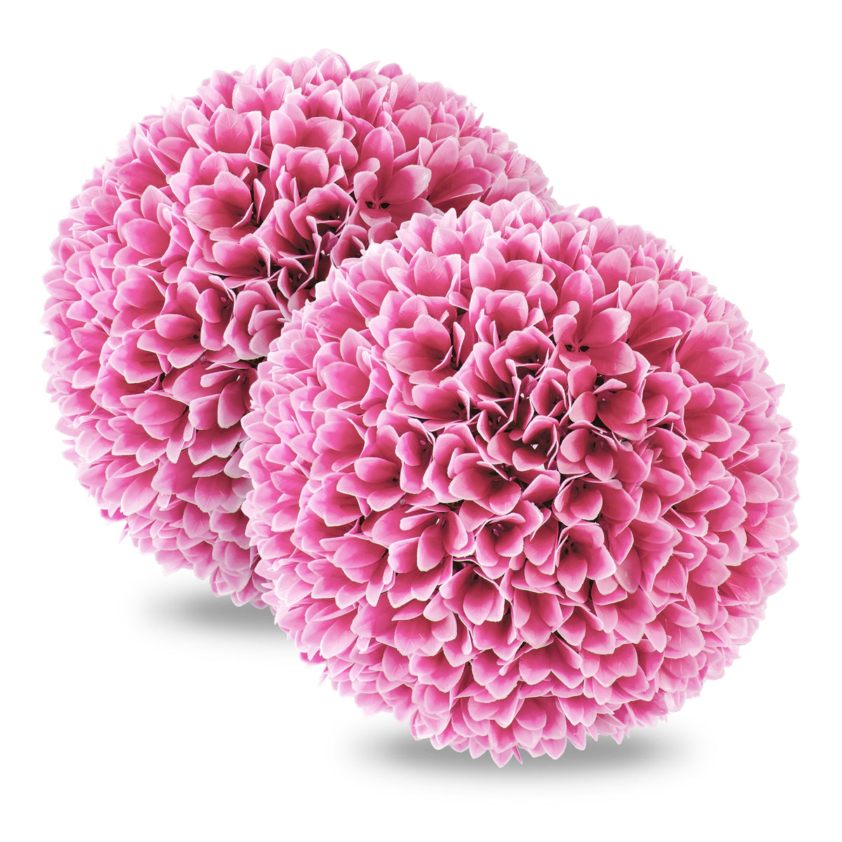 2 PCS Artificial Plant Topiary Balls Faux Boxwood Decorative Balls-Pink-Artificial Plants-DECOROLALA