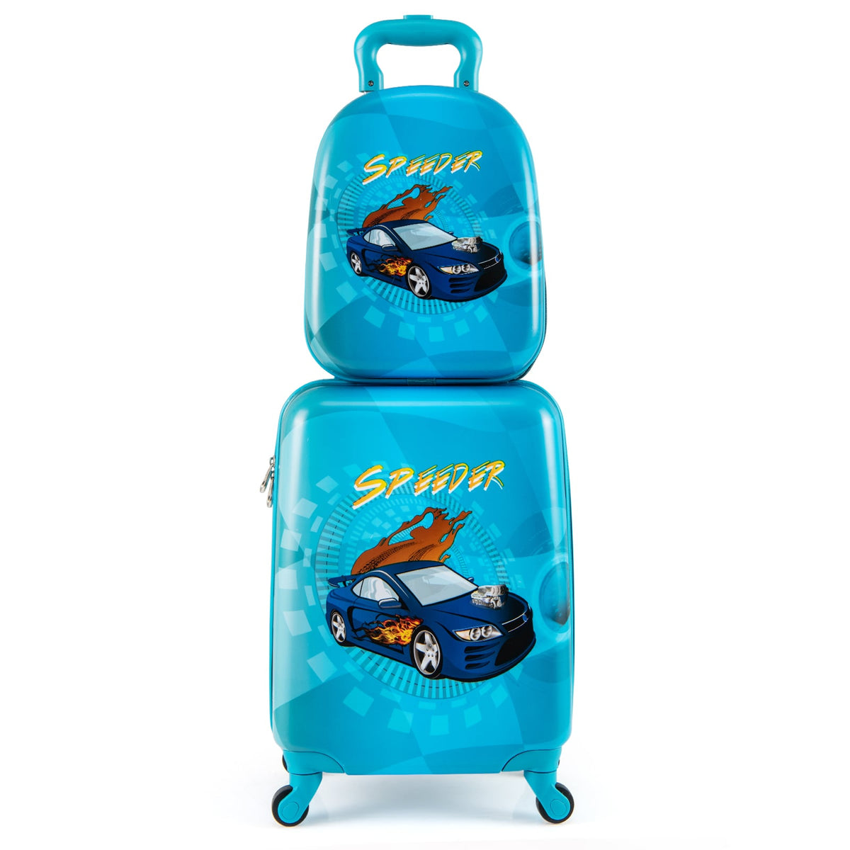 2 PCS Kid Luggage Set With Spinner Wheels for Children Boys Girls-Navy-Kids Suitcases-DECOROLALA