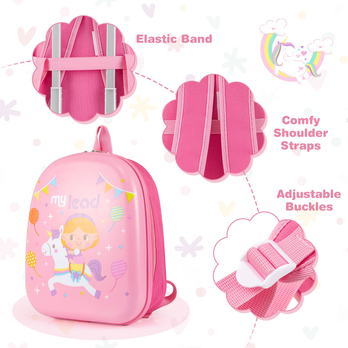2 PCS Kid Luggage Set With Spinner Wheels for Children Boys Girls-Pink-Kids Suitcases-DECOROLALA