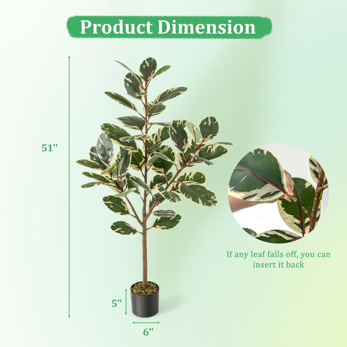 2 Pack 4.3 Feet Tall Artificial Bird of Paradise Plant Fake Banana Leaf-Green-Artificial Plants-DECOROLALA