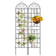 2 Pack 86" x 20" Metal Garden Trellis for Outdoor Climbing Plants-Plant Supports-DECOROLALA