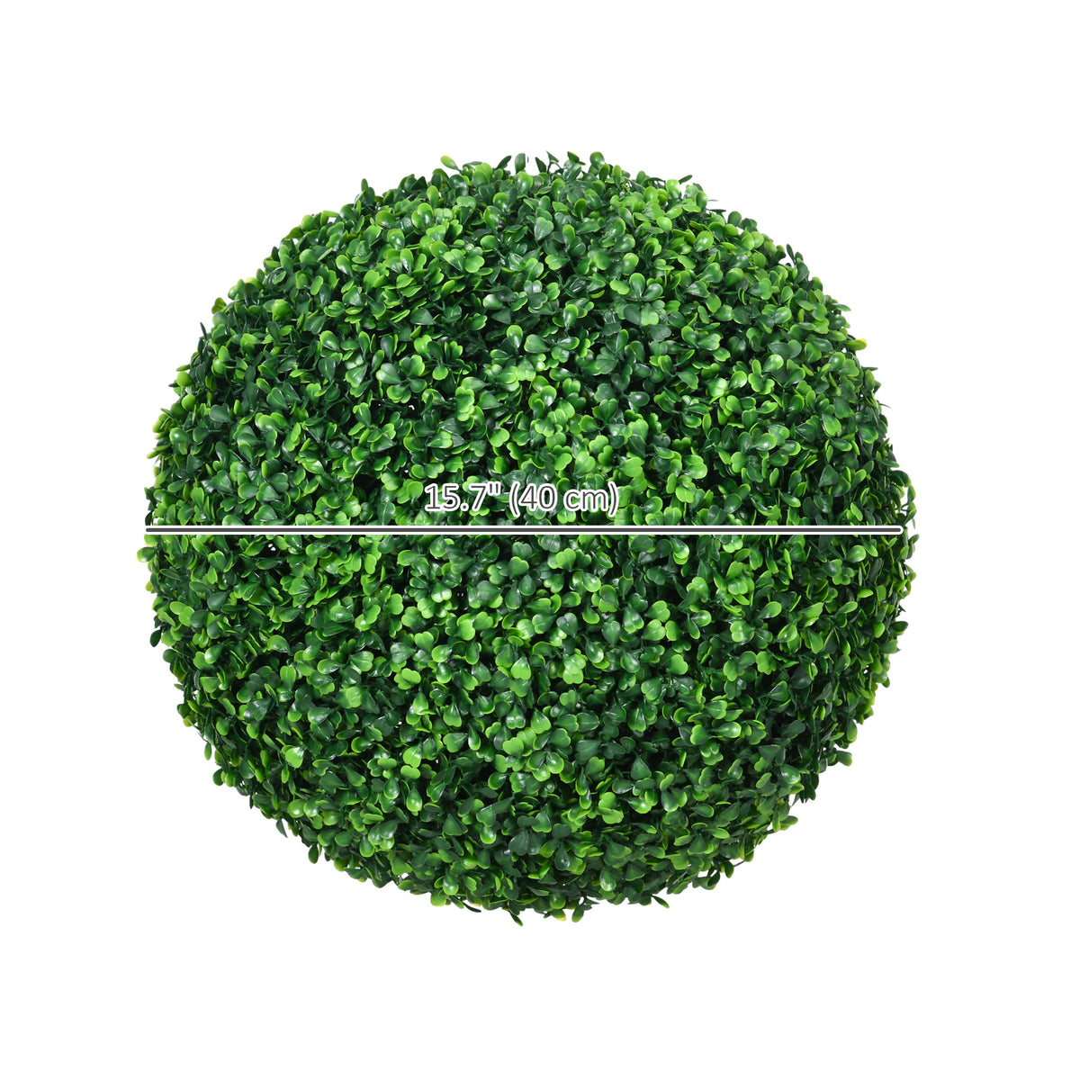 2 Pack Artificial Tree Boxwood Topiary Balls, 15.7 Inch-Artificial Trees-DECOROLALA