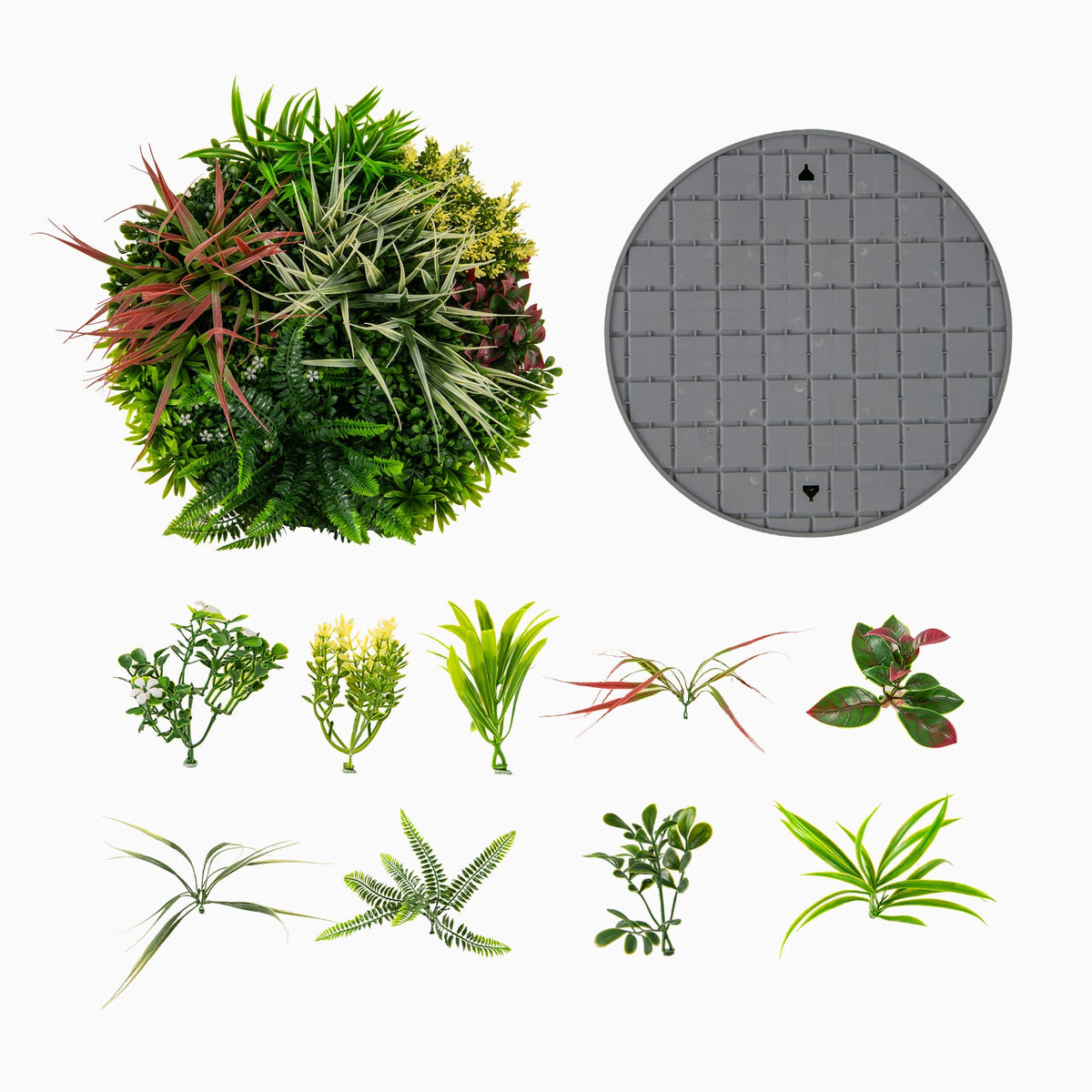 2 Pack Square Framed Artificial Foliage Wall Art-Artificial Plants-DECOROLALA