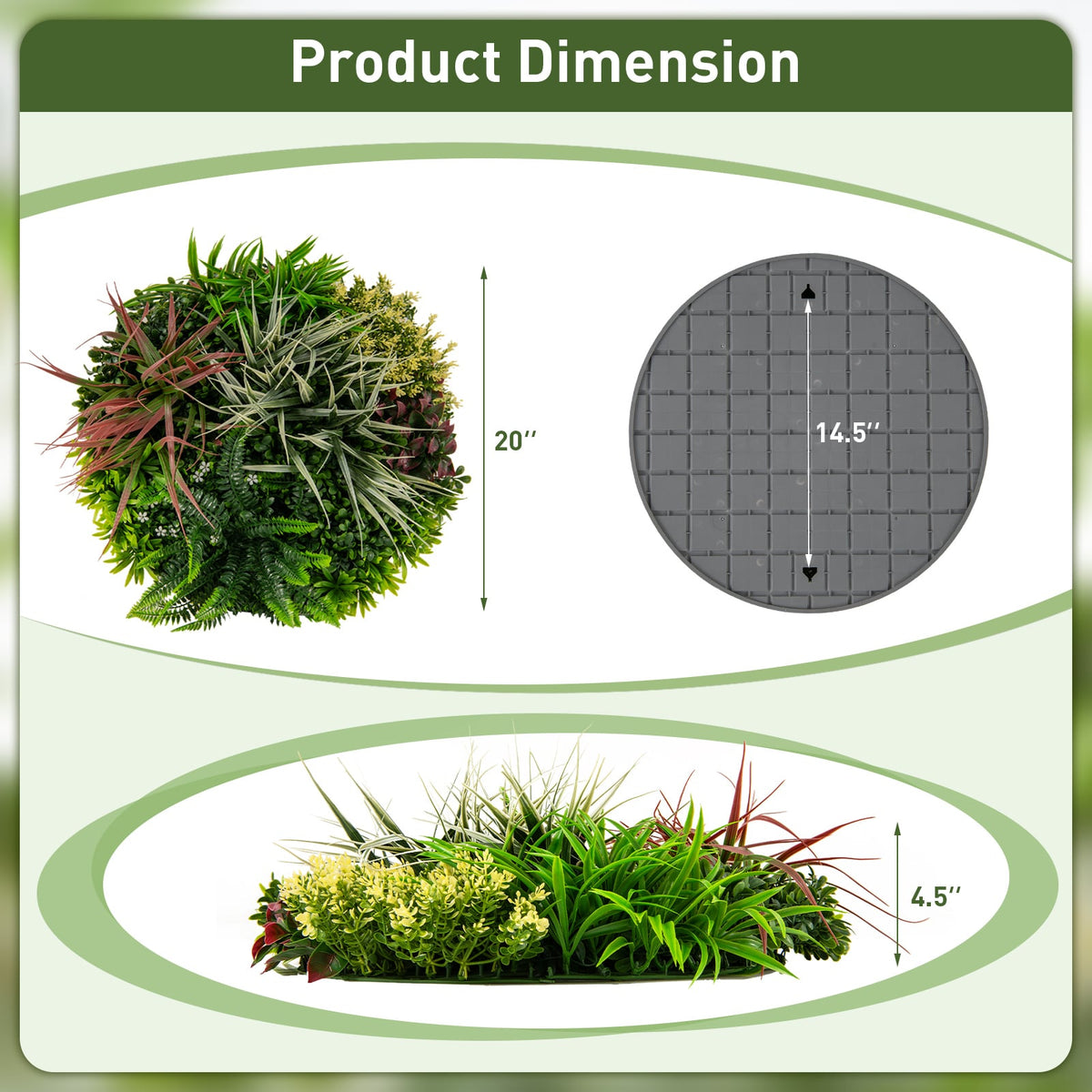 2 Pack Square Framed Artificial Foliage Wall Art-Artificial Plants-DECOROLALA