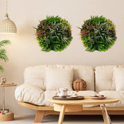 2 Pack Square Framed Artificial Foliage Wall Art-Artificial Plants-DECOROLALA
